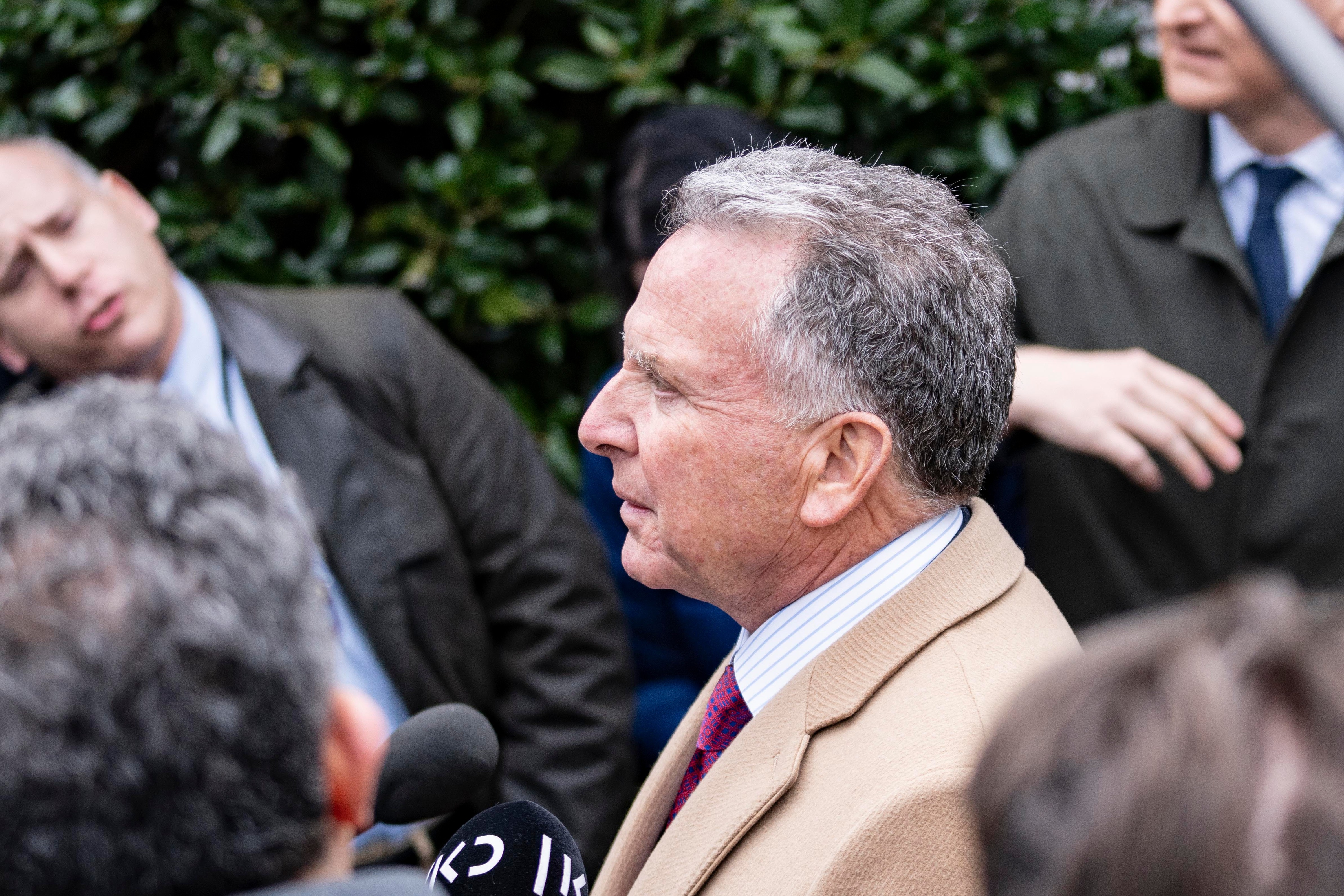 Steve Witkoff, United States Special Envoy to the Middle East, talks to the press in Washington, D.C., March 6, 2025. Photo by Andrew Thomas/NurPhoto via Reuters.