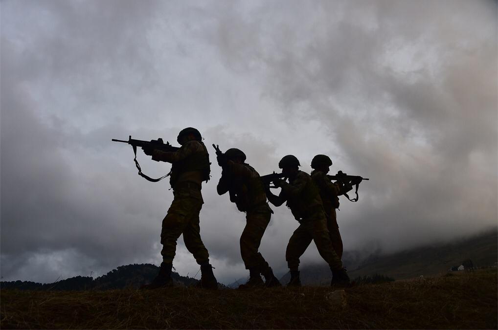 Turkish soldiers participate in a security drill. 
Photo: Official Twitter Account of the Republic of Türkiye Ministry of National Defense.