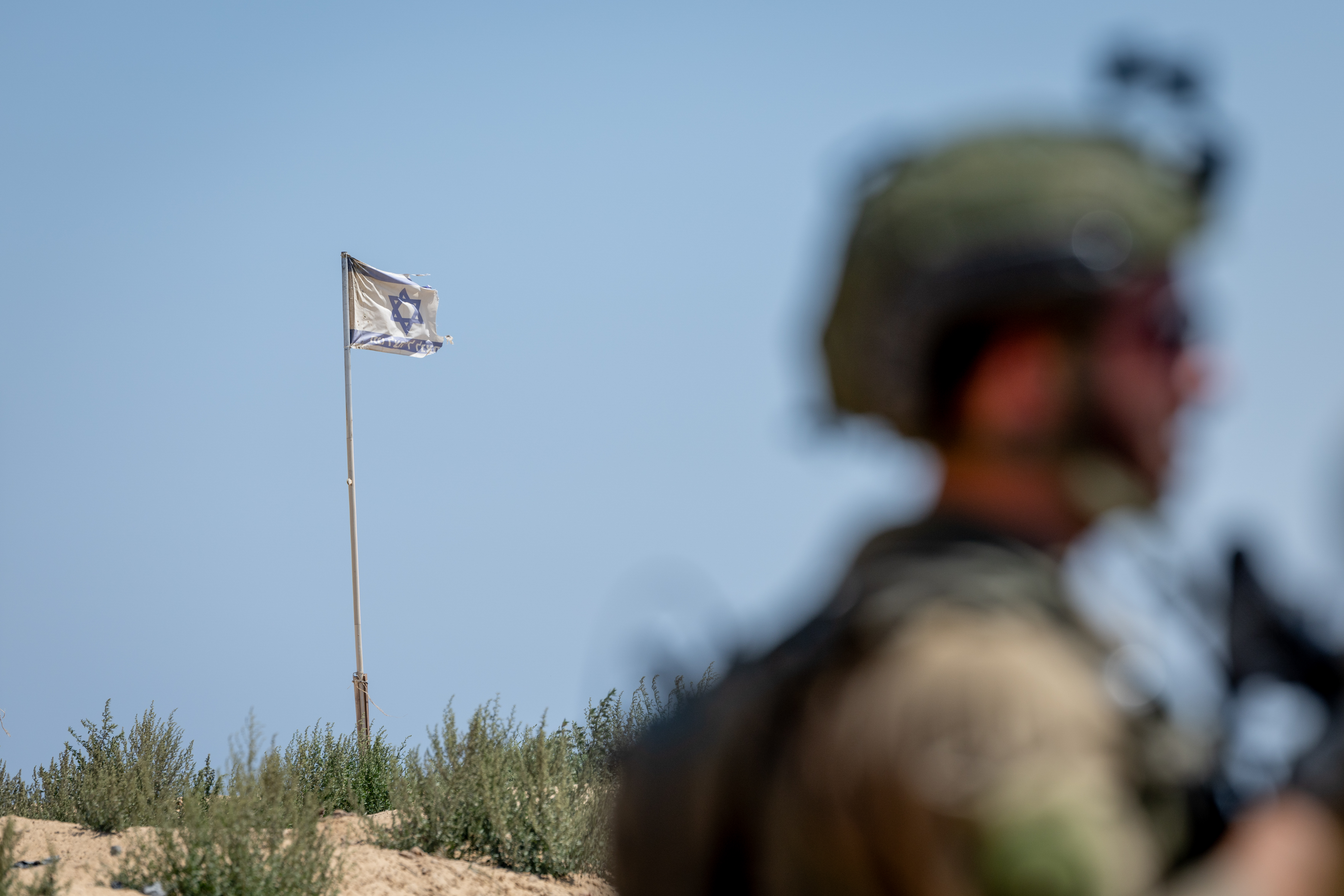 Ultra orthodox Jewish reserve soldiers of the IDF's Hasmonean Brigade operate in the Gaza Strip on June 26, 2025. The Hasmonean Brigade is the Israel Defense Forces' new Haredi (ultra orthodox) brigade. Photo by Chaim Goldberg/FLASH90